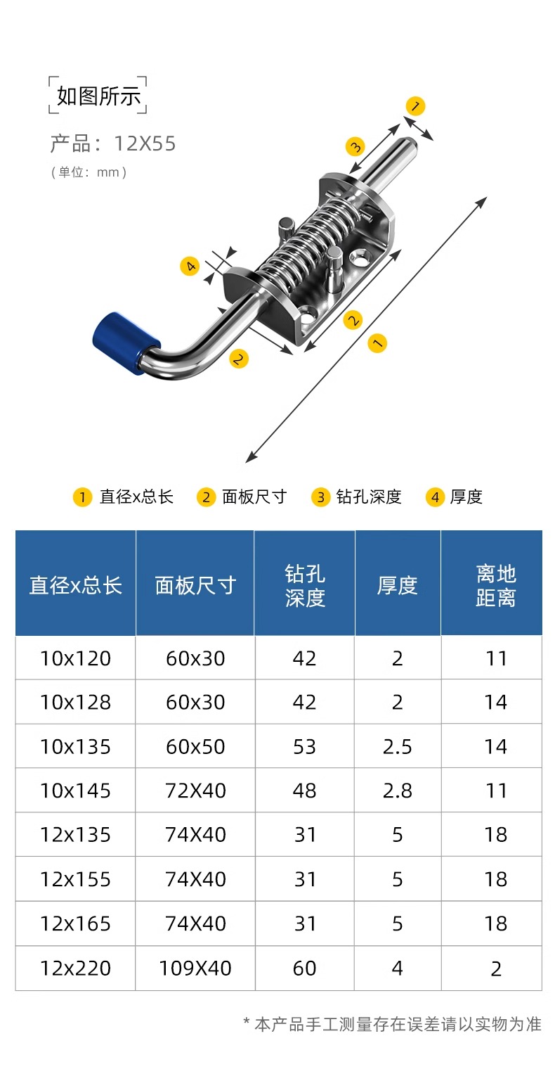 重型弹簧插销